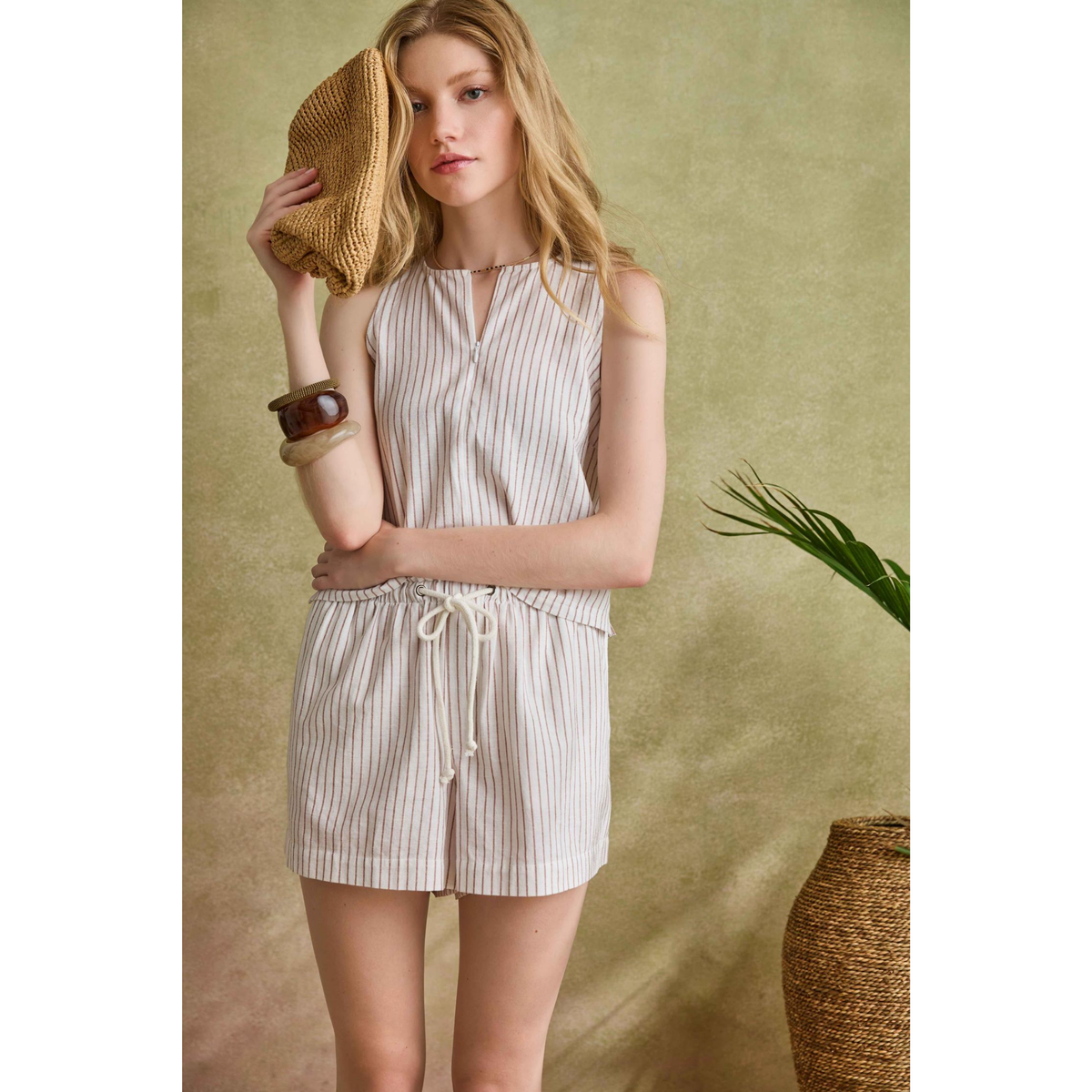 Zip Top - Bark Stripe