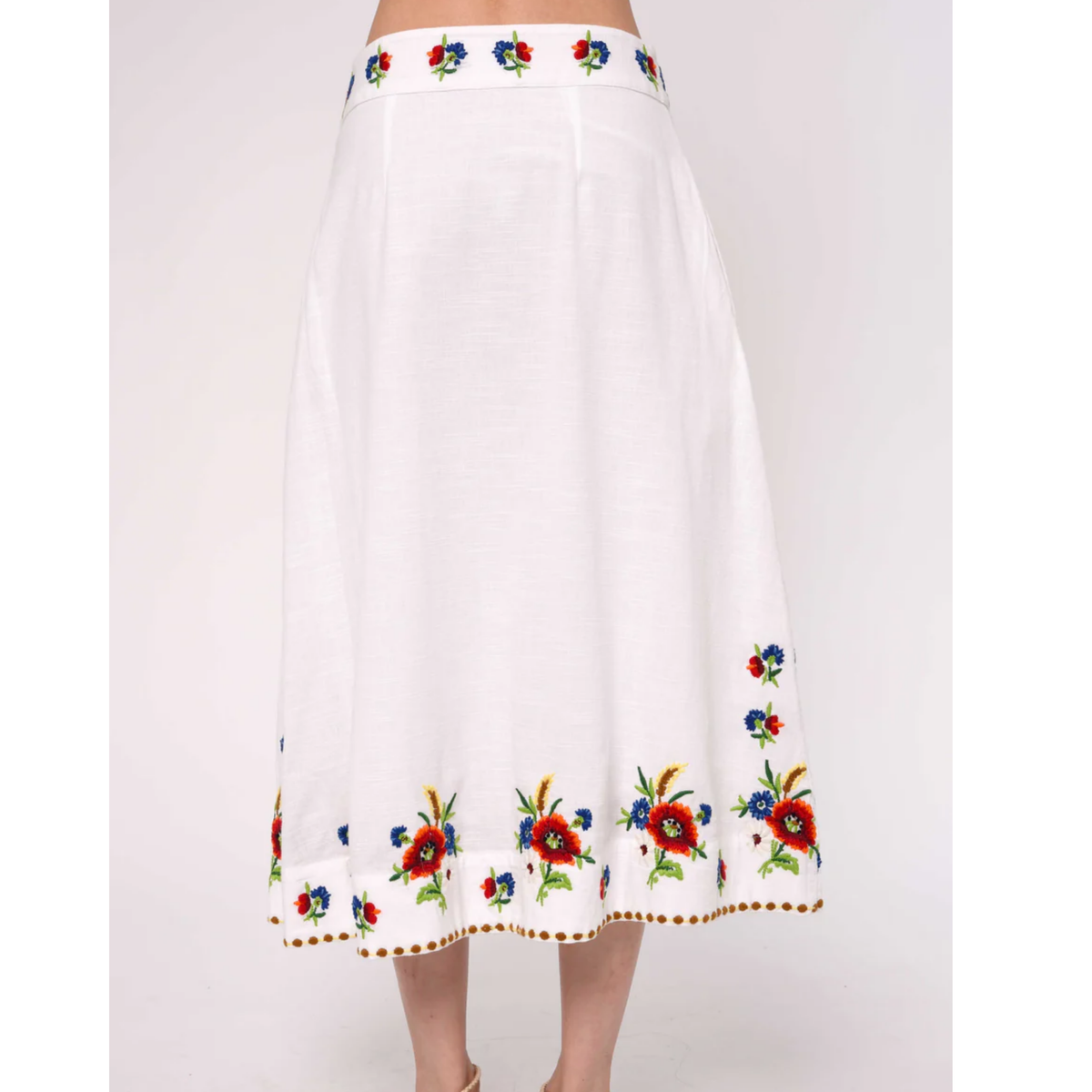 Berri Midi Skirt - May Morris Embroidery