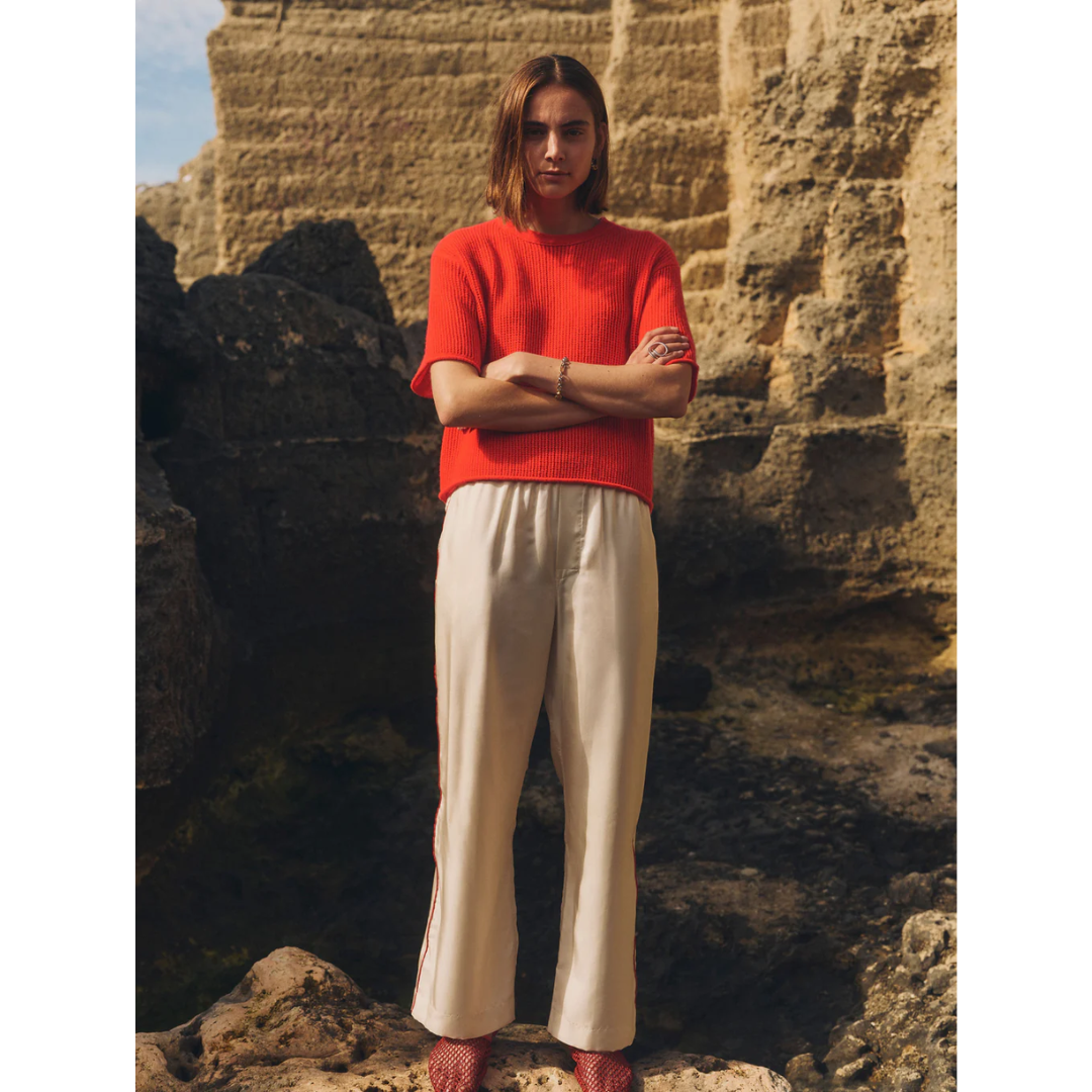 Cashmere Waffle Mesh Tee