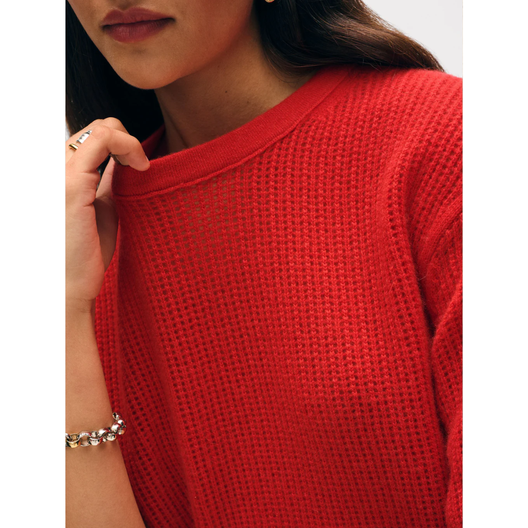 Cashmere Waffle Mesh Tee
