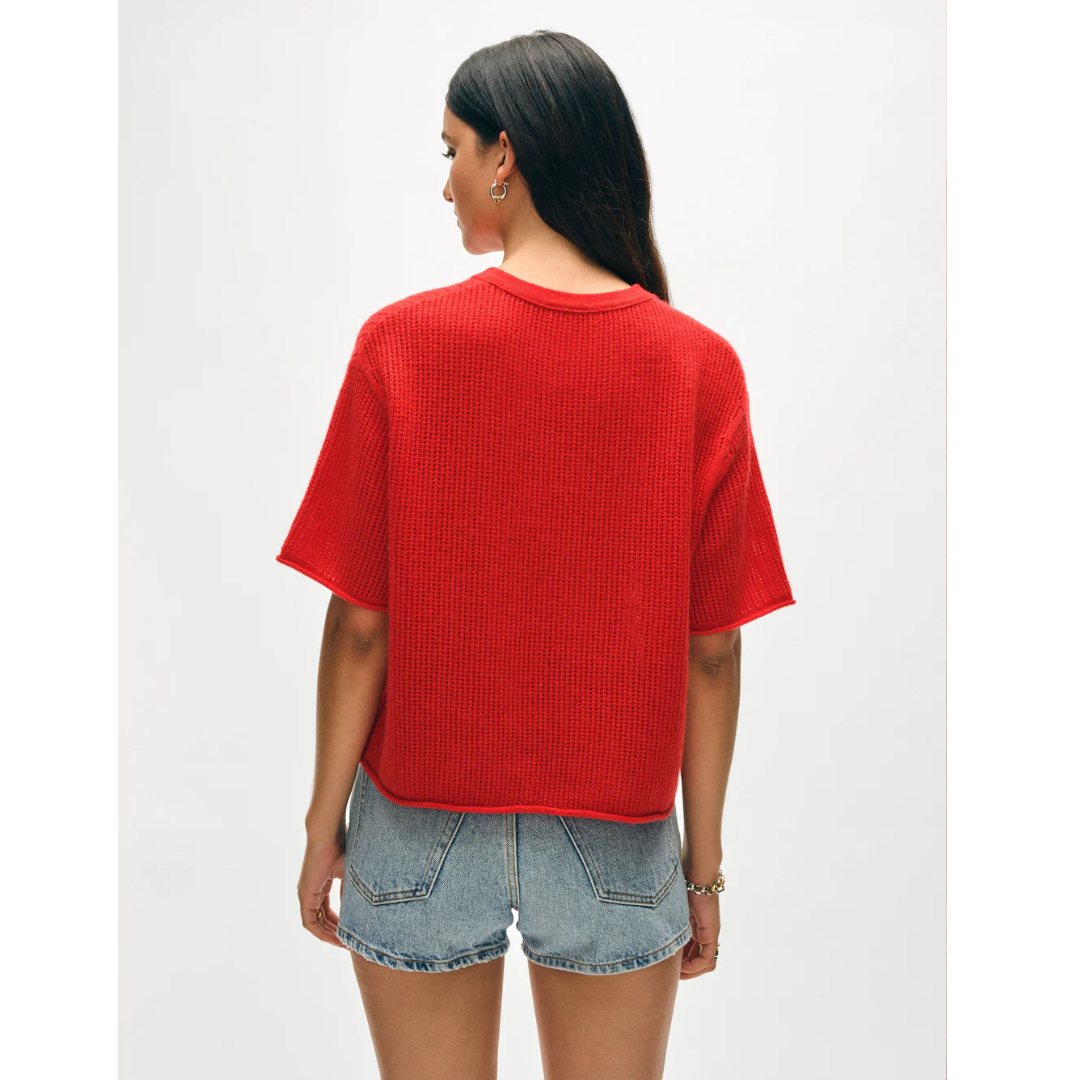 Cashmere Waffle Mesh Tee