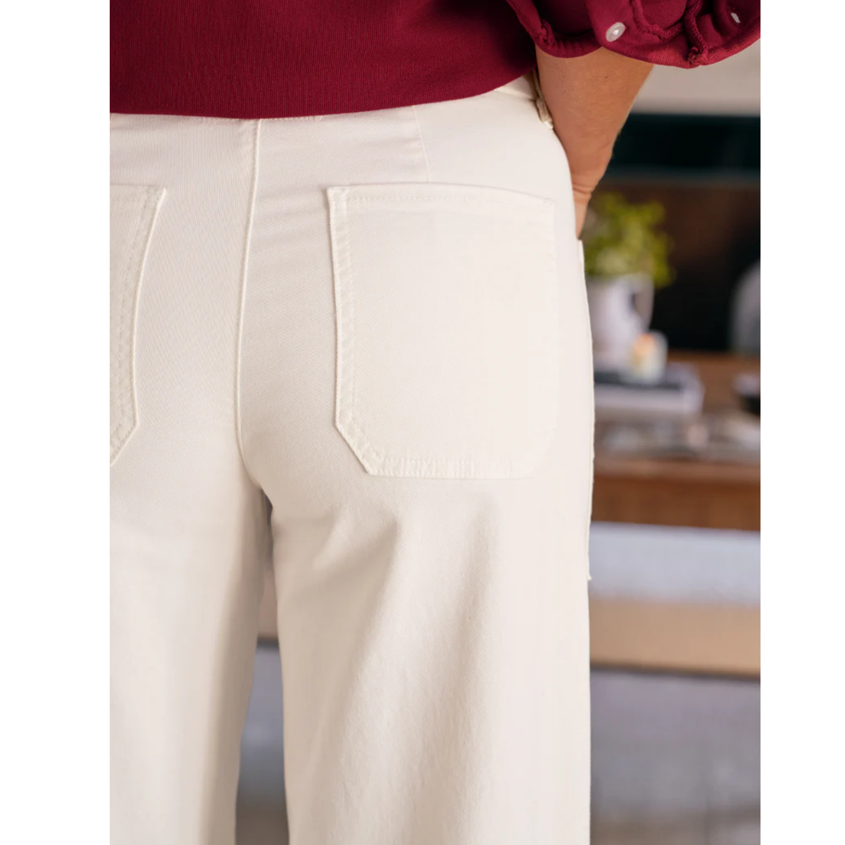 Limerick Wide-Leg Pant - Chalk