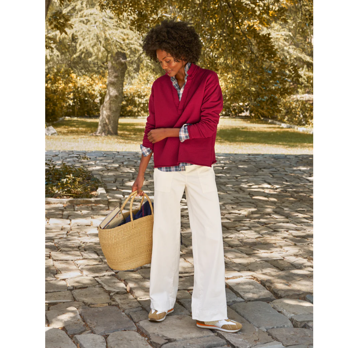 Limerick Wide-Leg Pant - Chalk