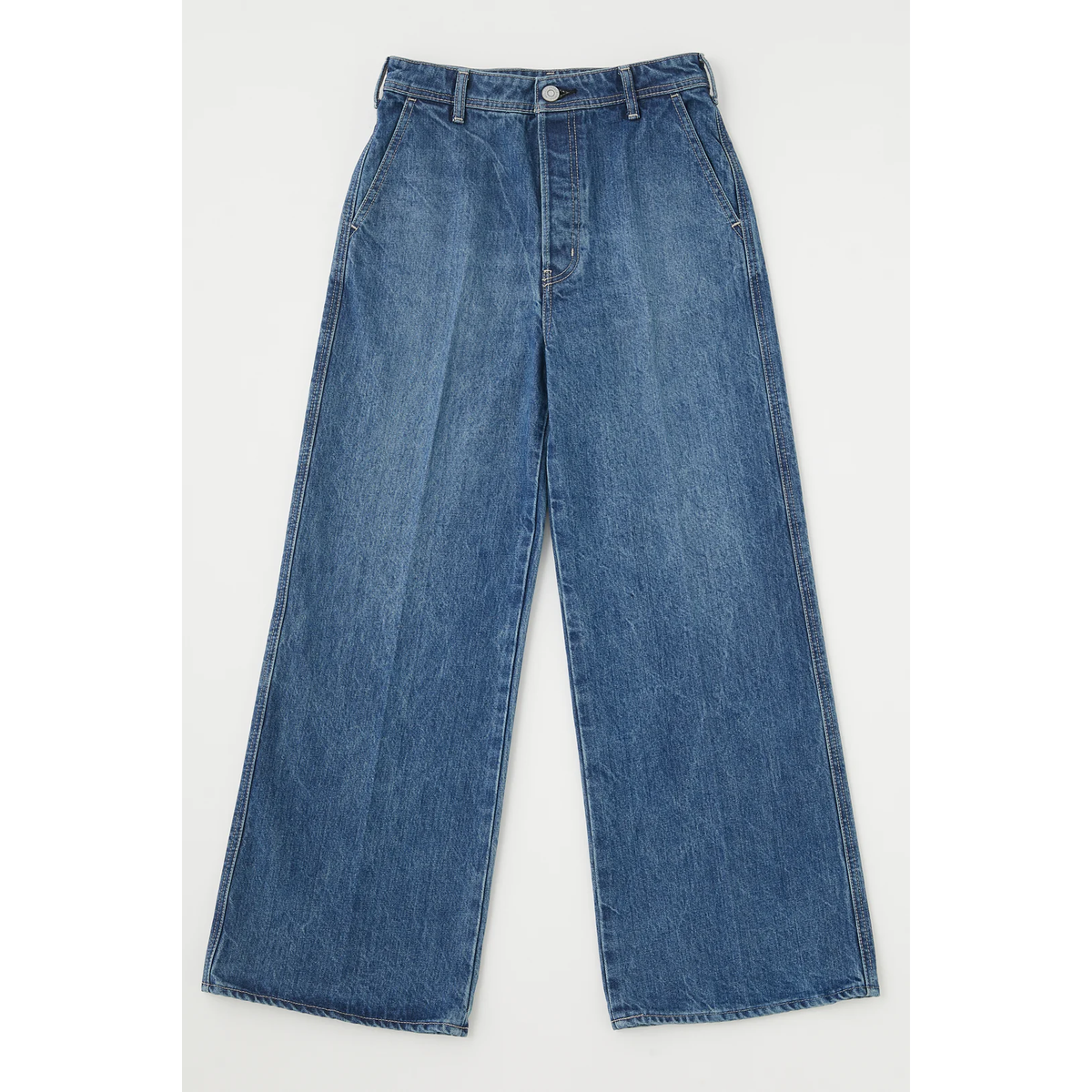 Cambria Centerpress Wide Cropped Jeans