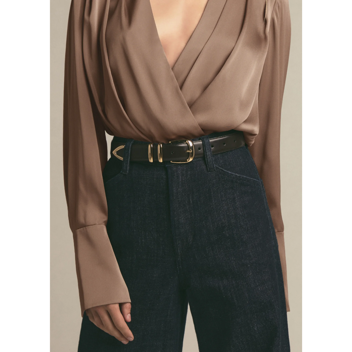 Jordan Belt - Dark Brown Gold