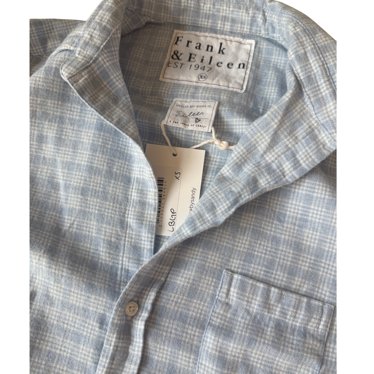 Eileen Relaxed Button-Up - Light Blue, Grey Plaid