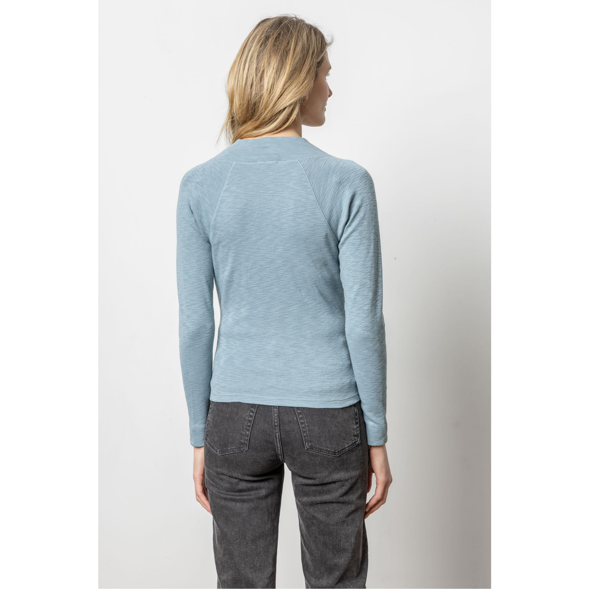 Shawl Collar Faux Wrap Top