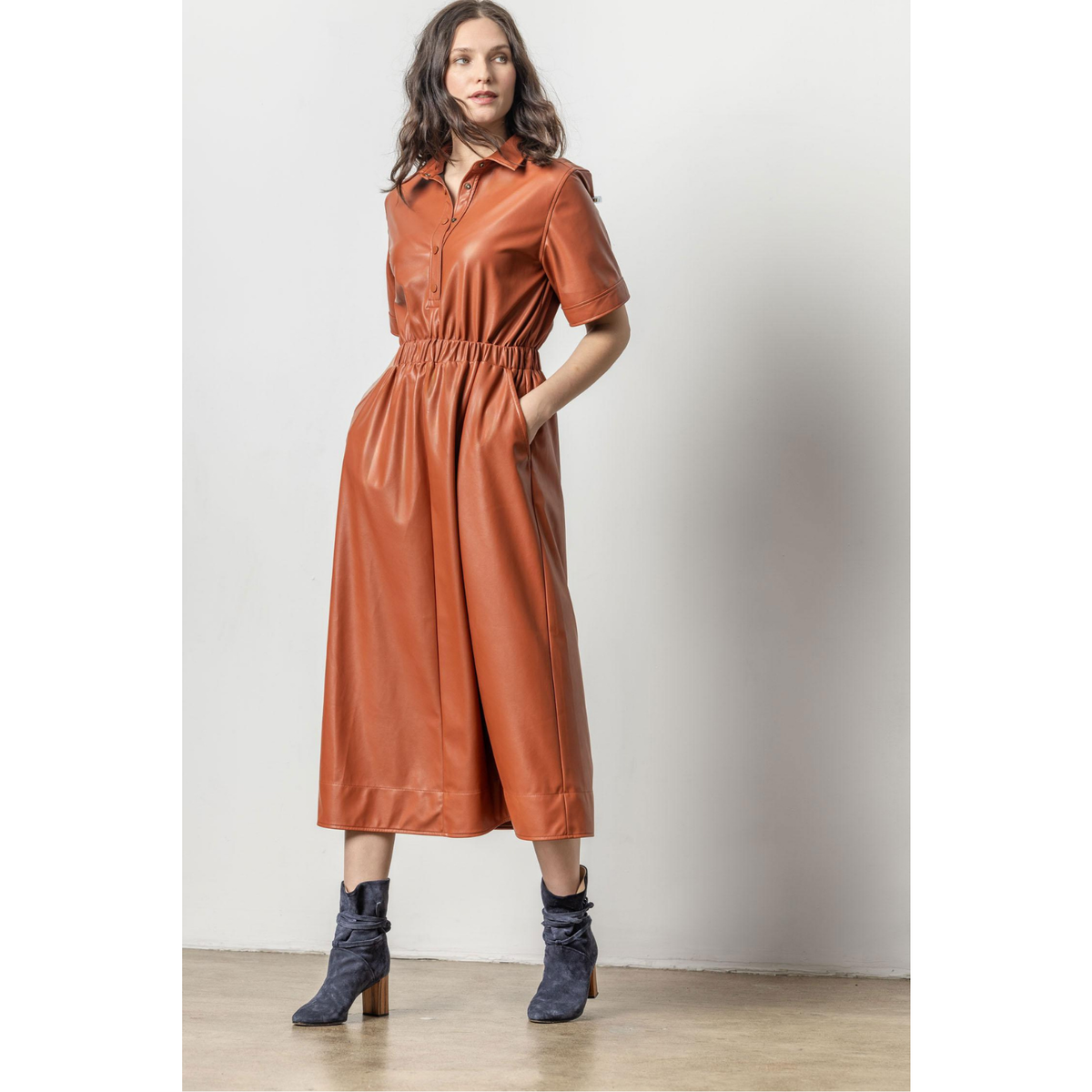 Elastic Waist Short Sleeve Dress