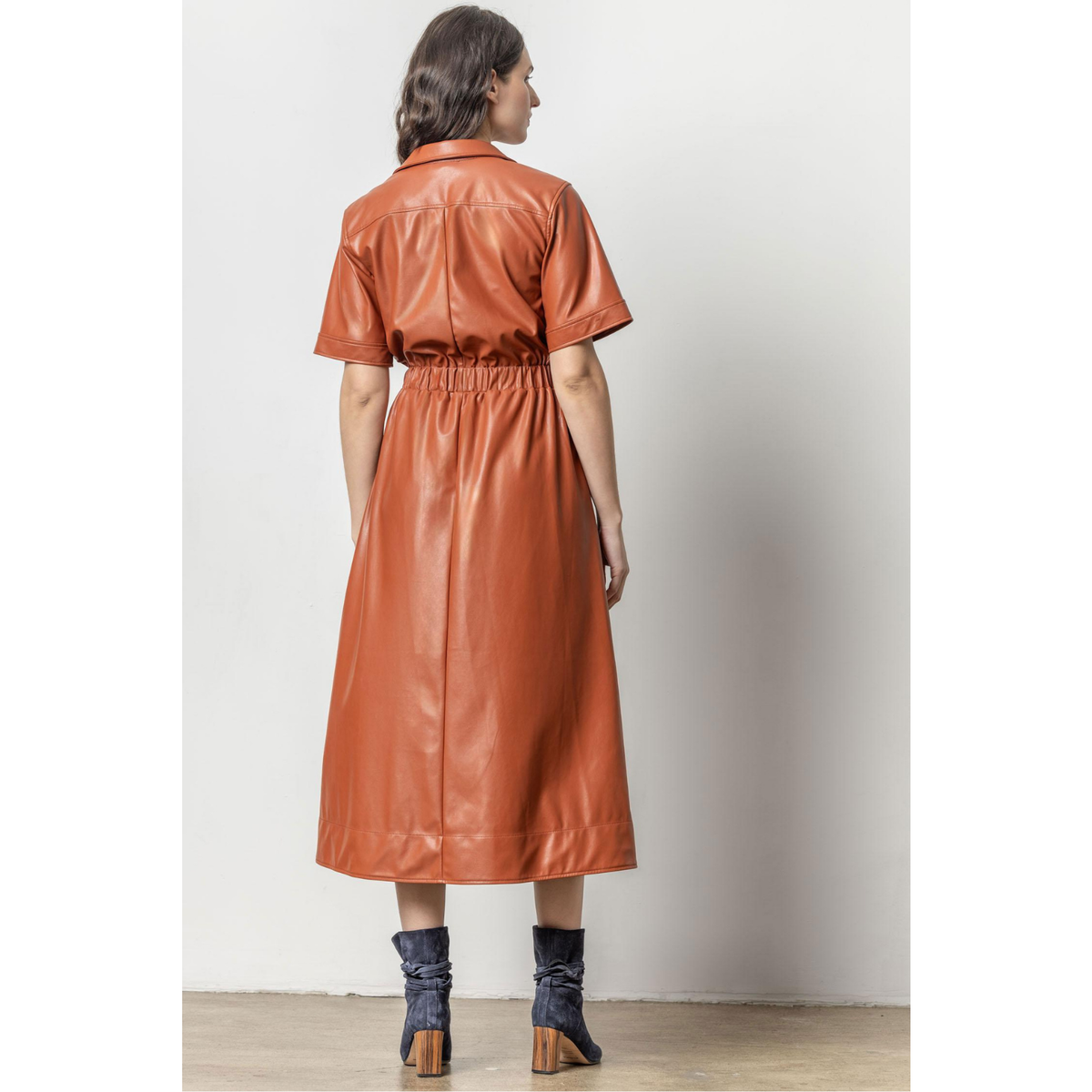 Elastic Waist Short Sleeve Dress