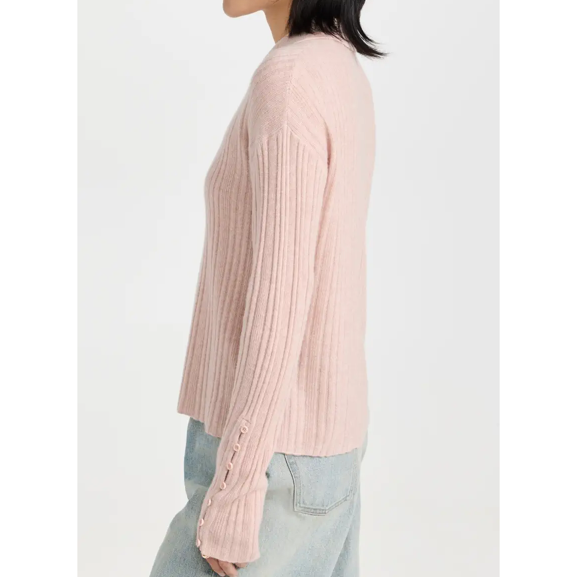 Cashmere Ribbed Collared Cardigan