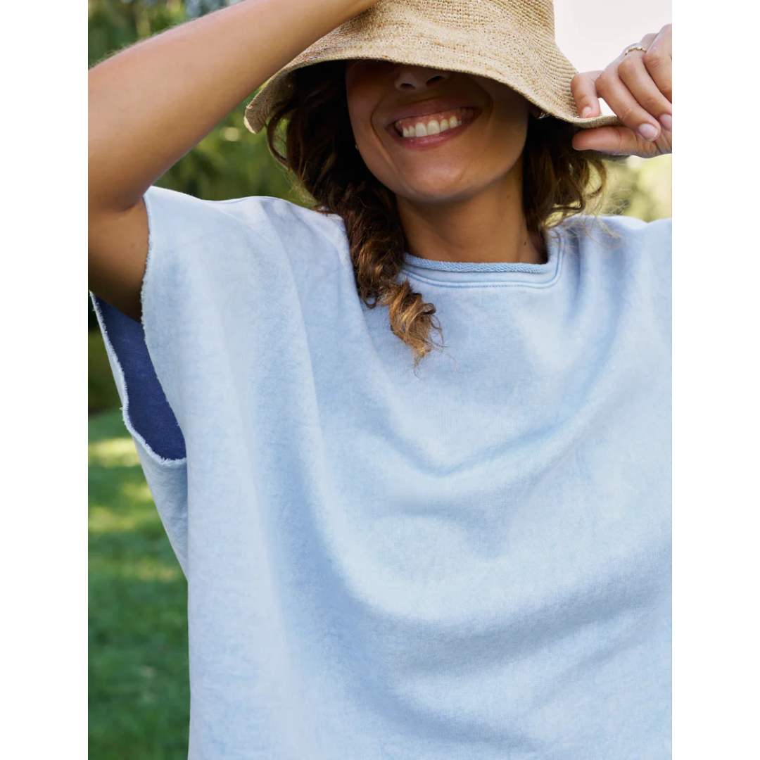 Olive Capelet - Mineral Blue