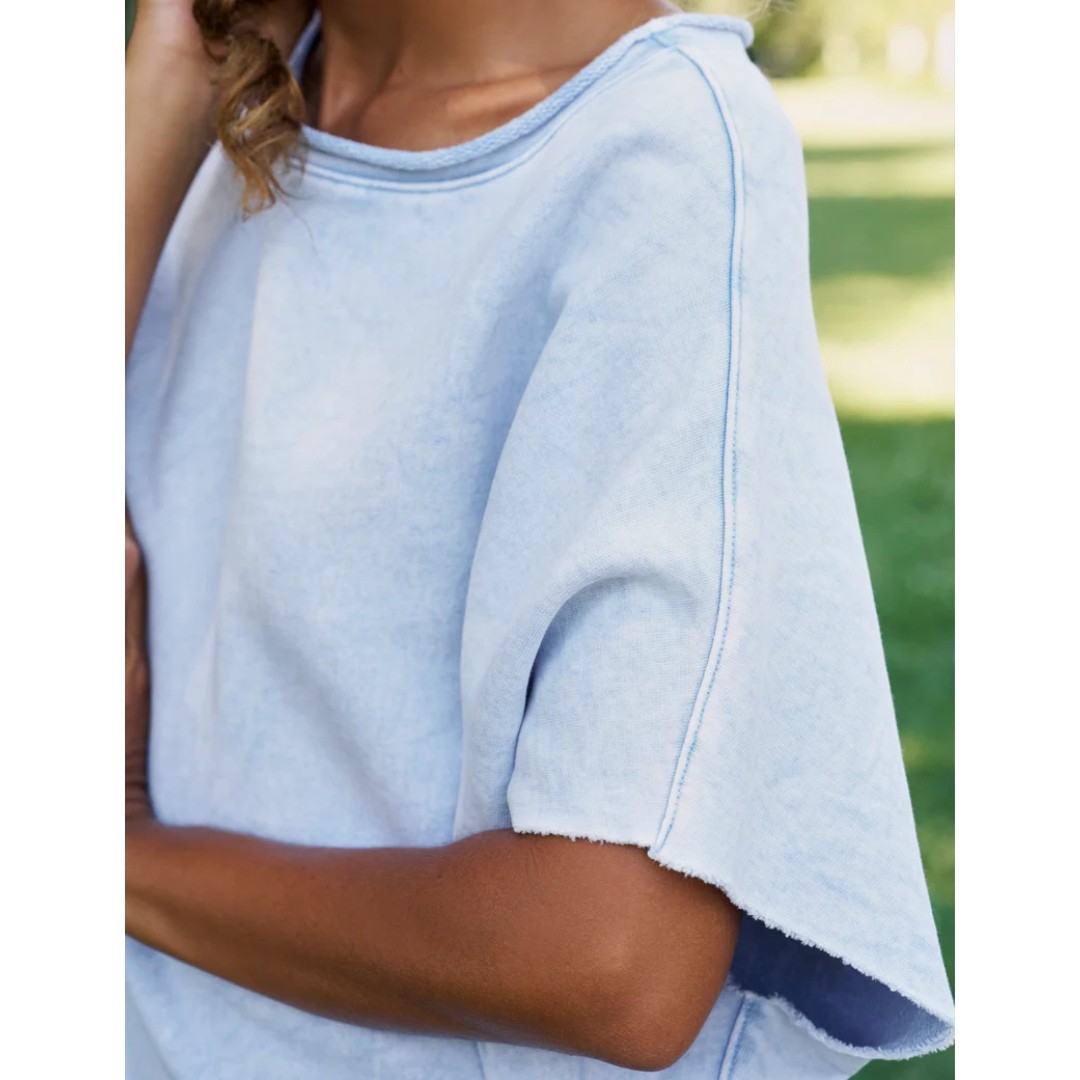 Olive Capelet - Mineral Blue