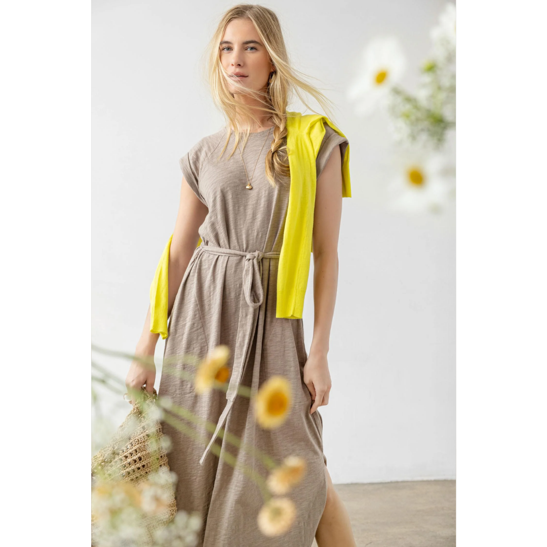 Saddle Sleeve Maxi Dress