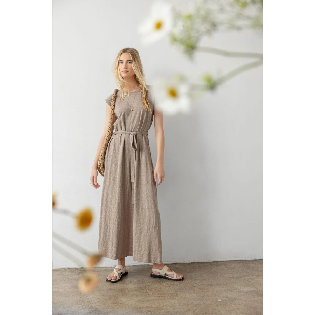 Saddle Sleeve Maxi Dress