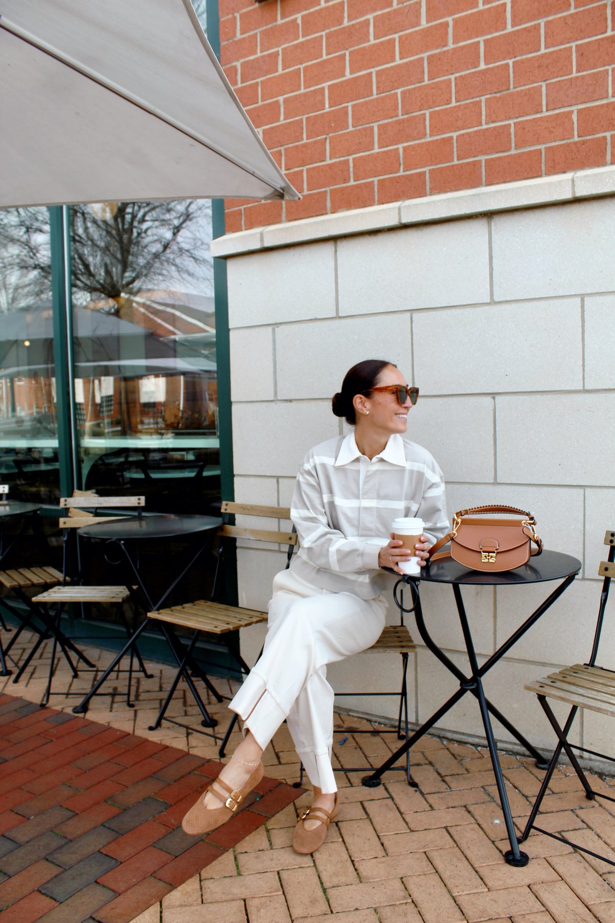 Wide Leg Pants With Stitching