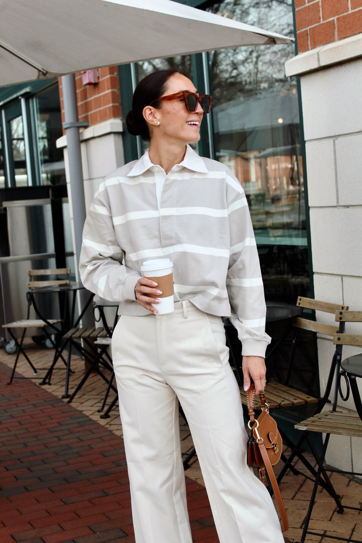 Wide Leg Pants With Stitching