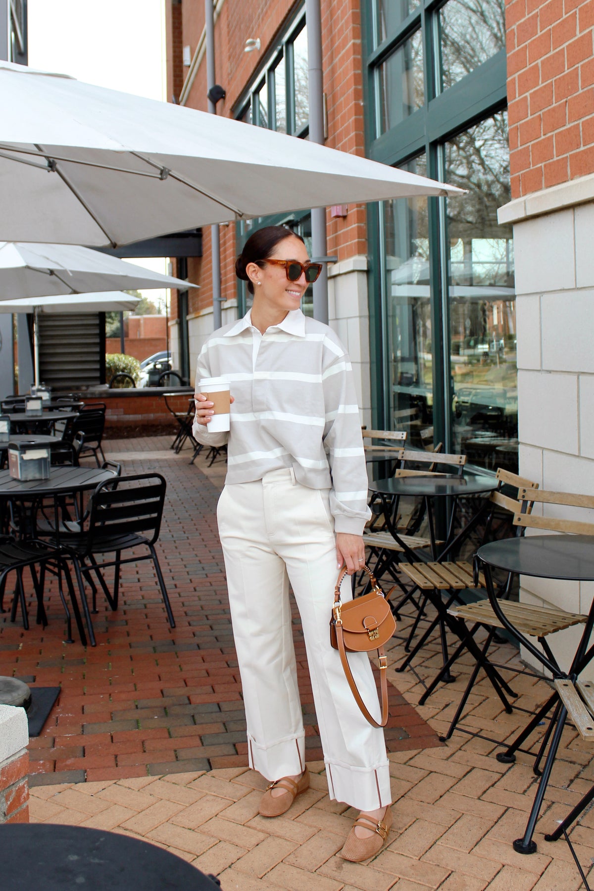 Wide Leg Pants With Stitching