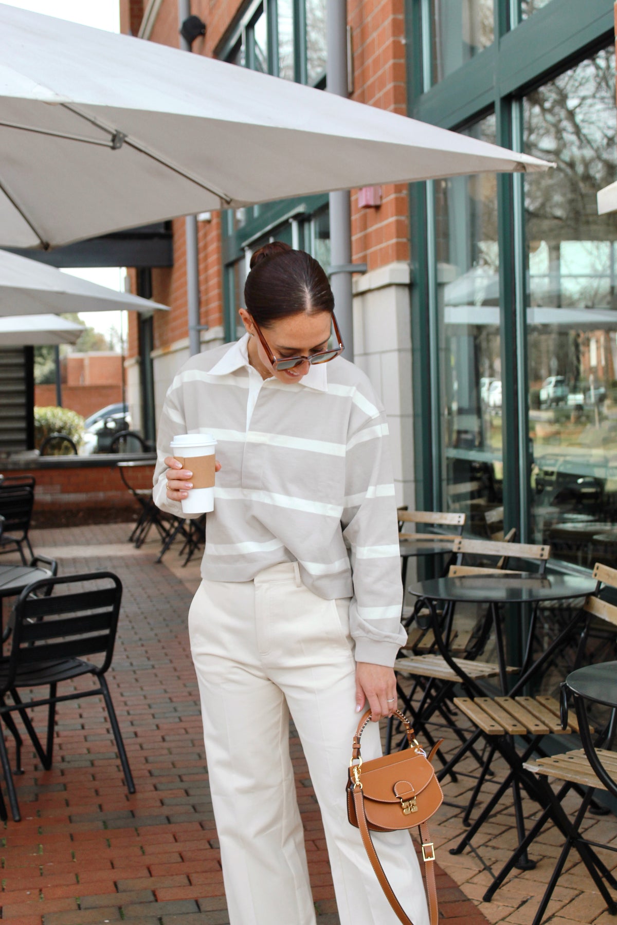 Wide Leg Pants With Stitching