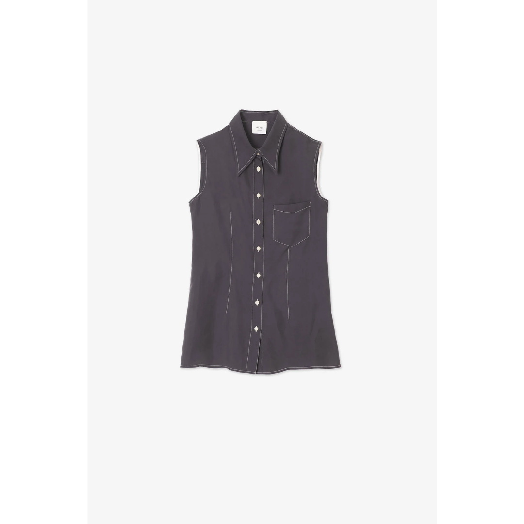 Silk Twill Quilted Shirt