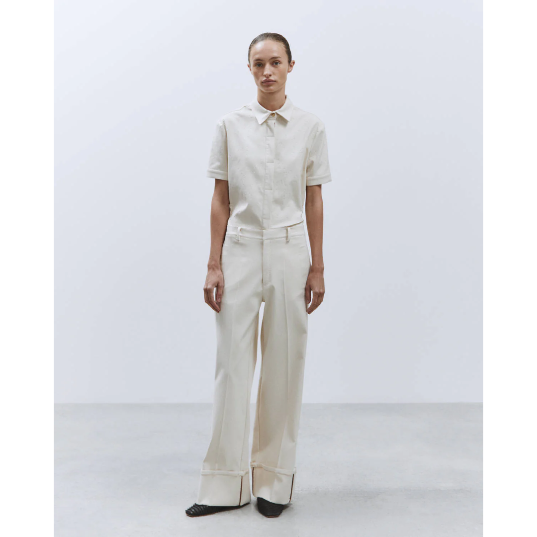 Wide Leg Pants With Stitching