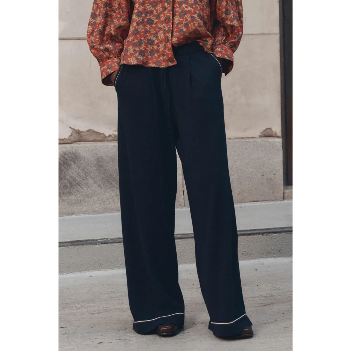 Menswear Tipping Trouser Pant - Navy