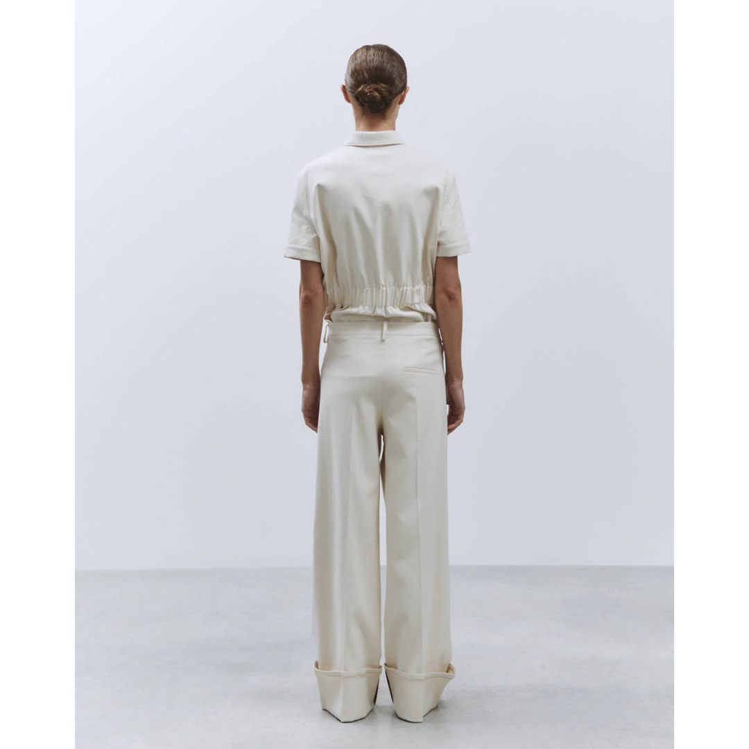 Wide Leg Pants With Stitching