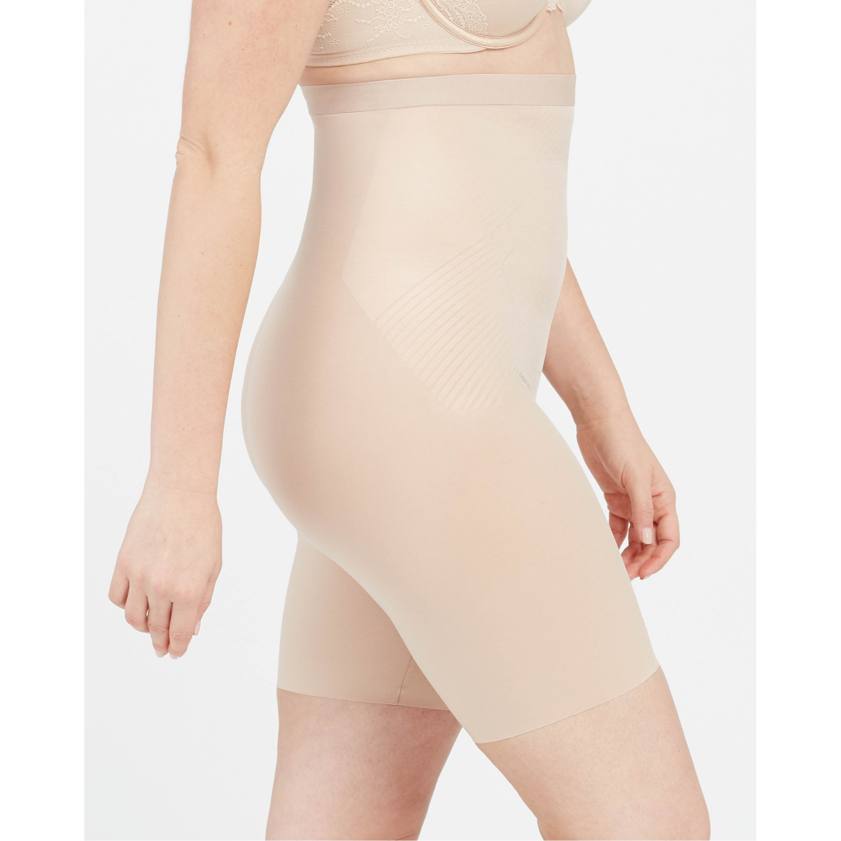 SPANX Shapewear for Women Thinstincts Mid-Thigh Shaping Short (Regular and Plus  Sizes) Soft Nude MD at  Women's Clothing store